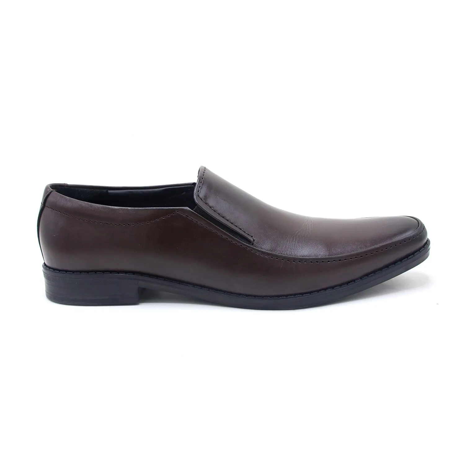 Eminent Comfortable Slip-On Leather Moccasins - Coffee