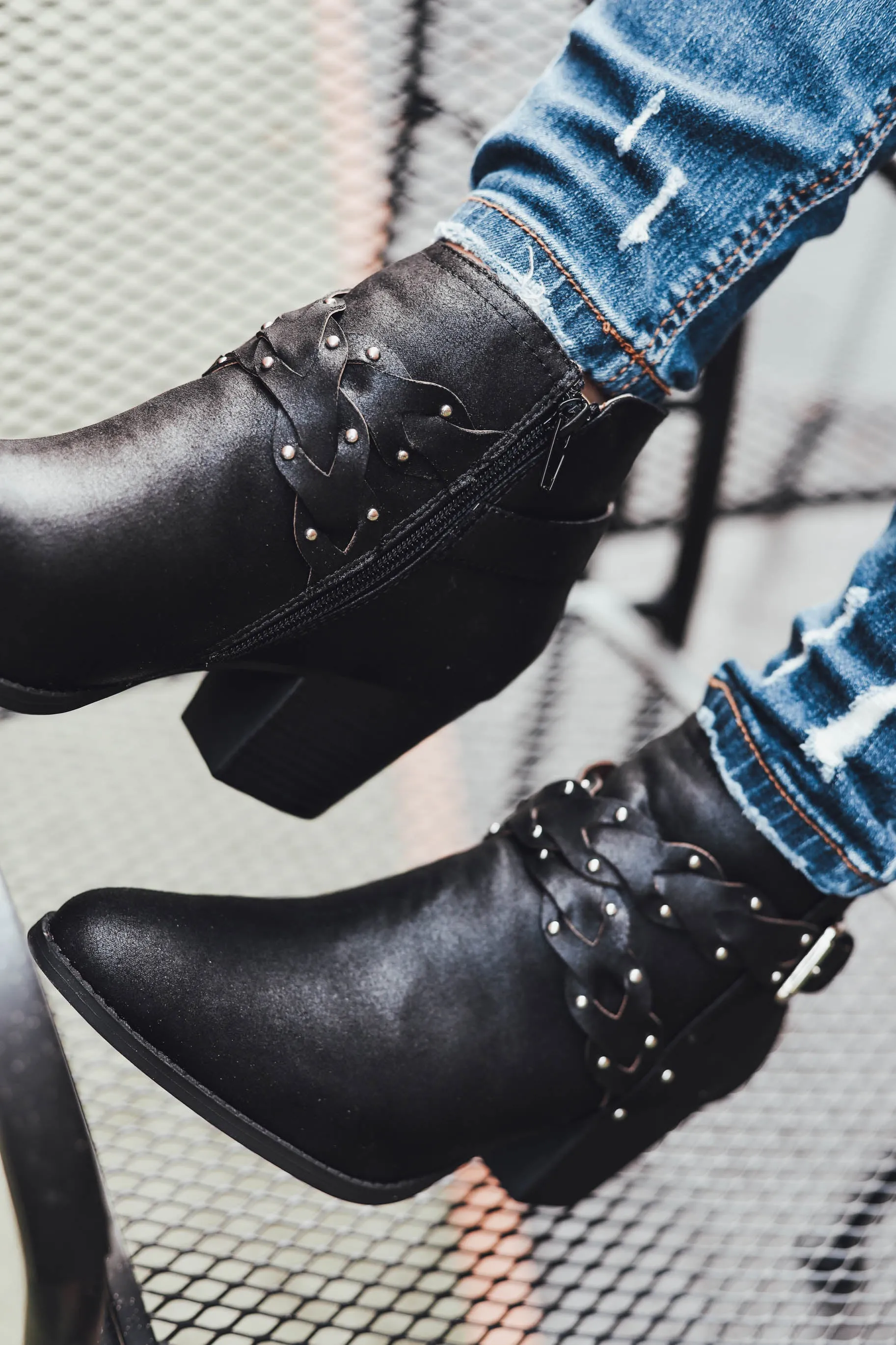 Eva Braided Booties - Black