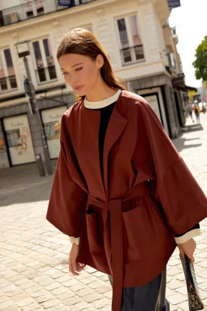 Fabienne Wool Suiting Chestnut