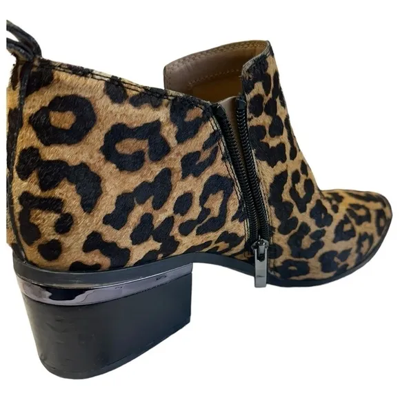 Franco Sarto | Leopard Print Calfskin Ankle Boot