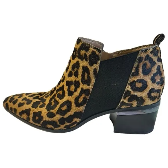 Franco Sarto | Leopard Print Calfskin Ankle Boot