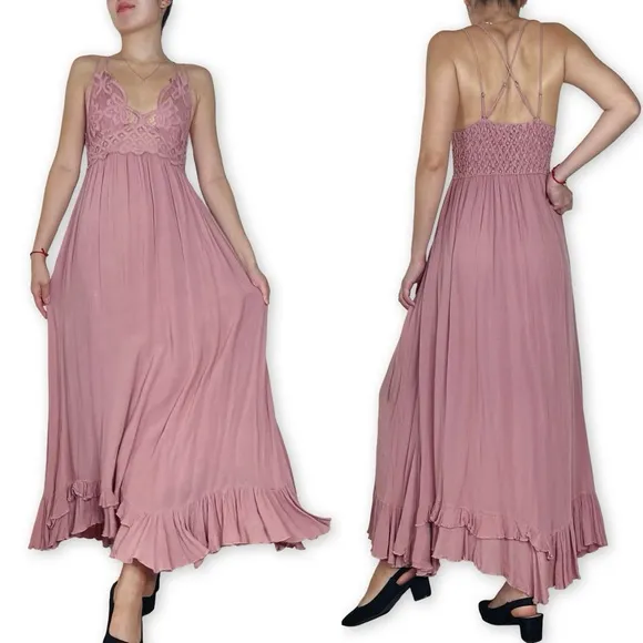 Free People FP One Adella Maxi Slip Dress Size XS