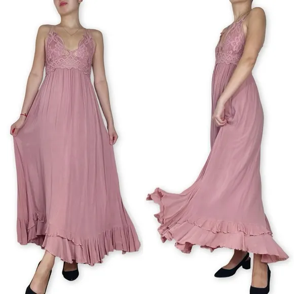 Free People FP One Adella Maxi Slip Dress Size XS