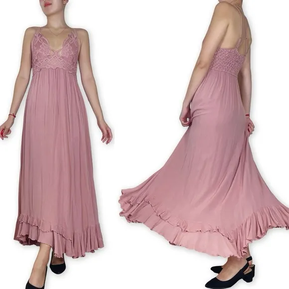 Free People FP One Adella Maxi Slip Dress Size XS