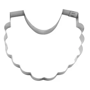 Frilly Baby Bib Cookie Cutter 8.5cm