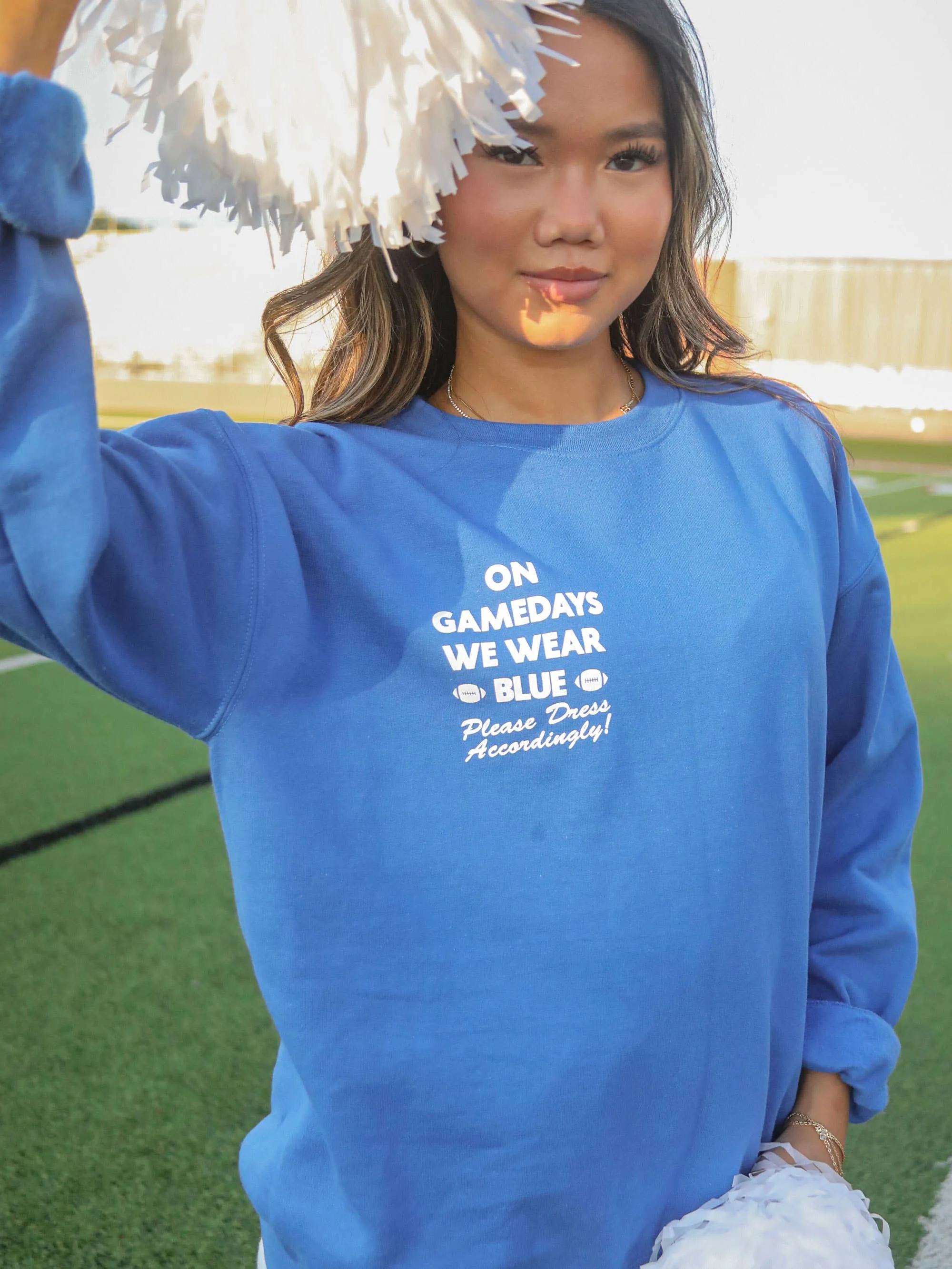 Gamedays We Wear Blue Sweatshirt