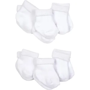 Gerber® 6-pack White Terry Bootie Socks