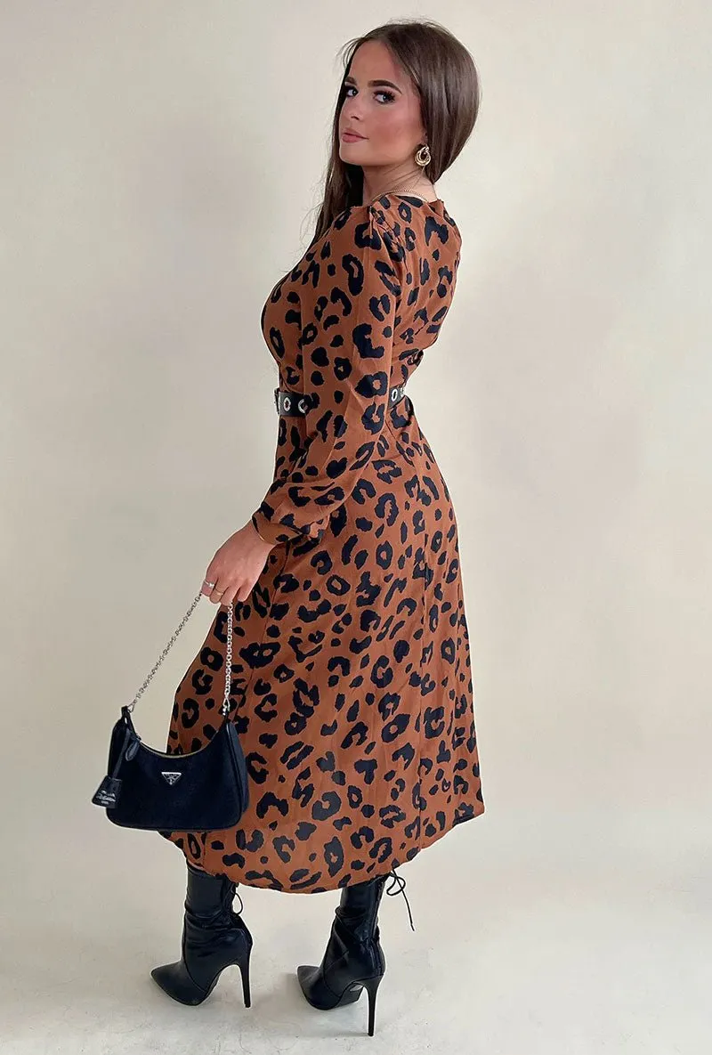 GIRL IN MIND ASHANTI LEOPARD DRESS