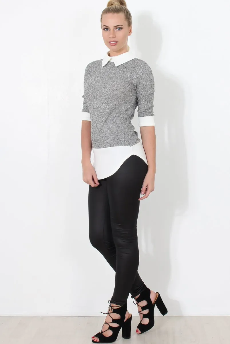 Grey Panel Top - Jessey