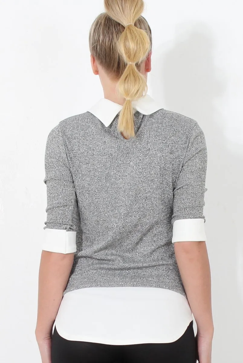 Grey Panel Top - Jessey
