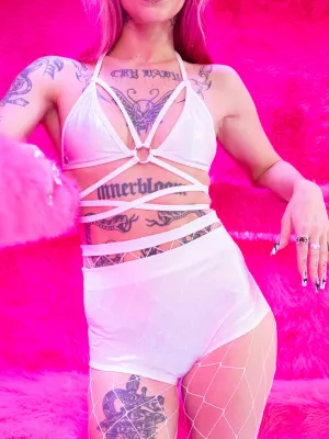 HOT SHORTS - WHITE HOLO SNAKE