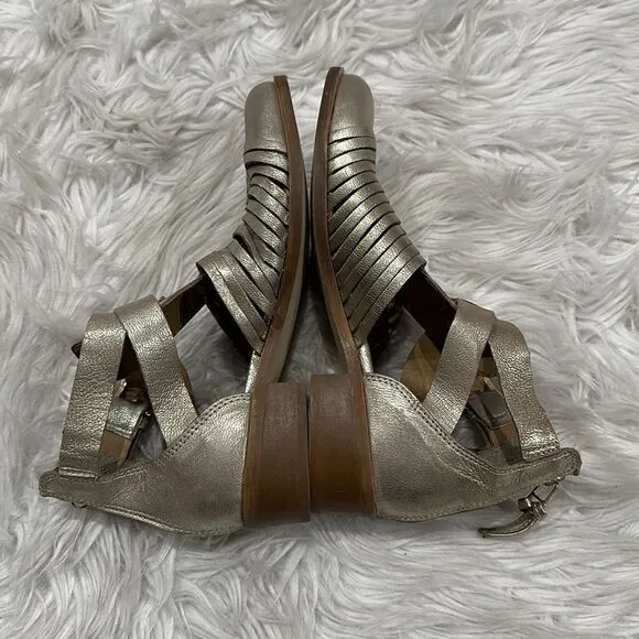House of Harlow 1960 Metallic Delaney Huarache Cutout Bootie Sz 37