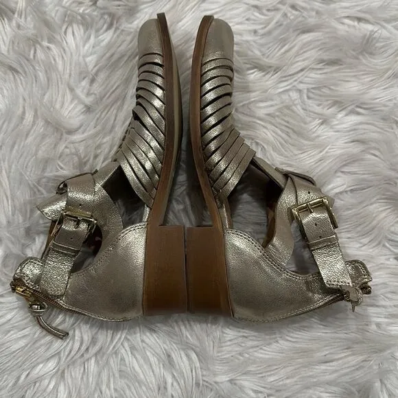 House of Harlow 1960 Metallic Delaney Huarache Cutout Bootie Sz 37