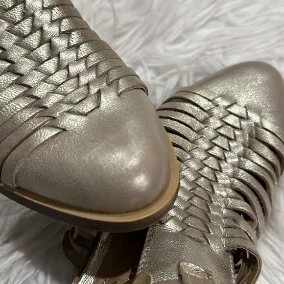 House of Harlow 1960 Metallic Delaney Huarache Cutout Bootie Sz 37