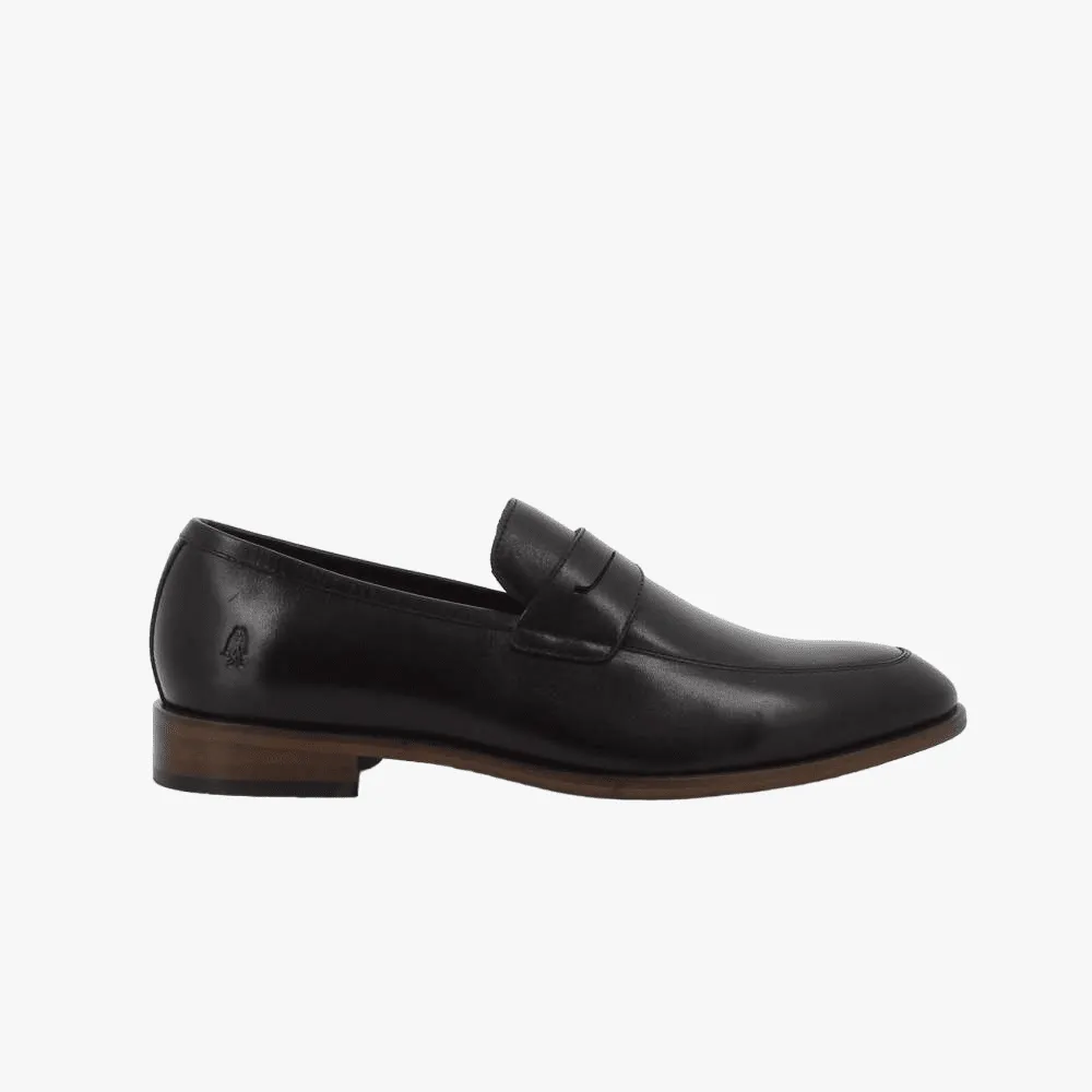 Hush Puppies Mens George Ii Slip On Shoe Cow Crust Leather Black