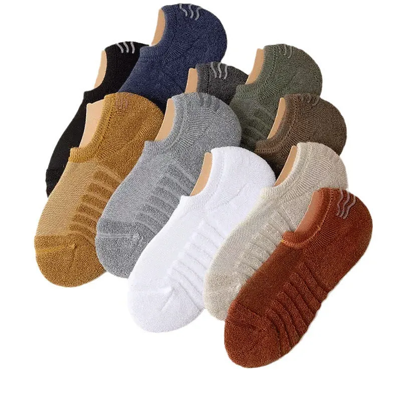 INSTOCK-Men's thickened velvet boat socks