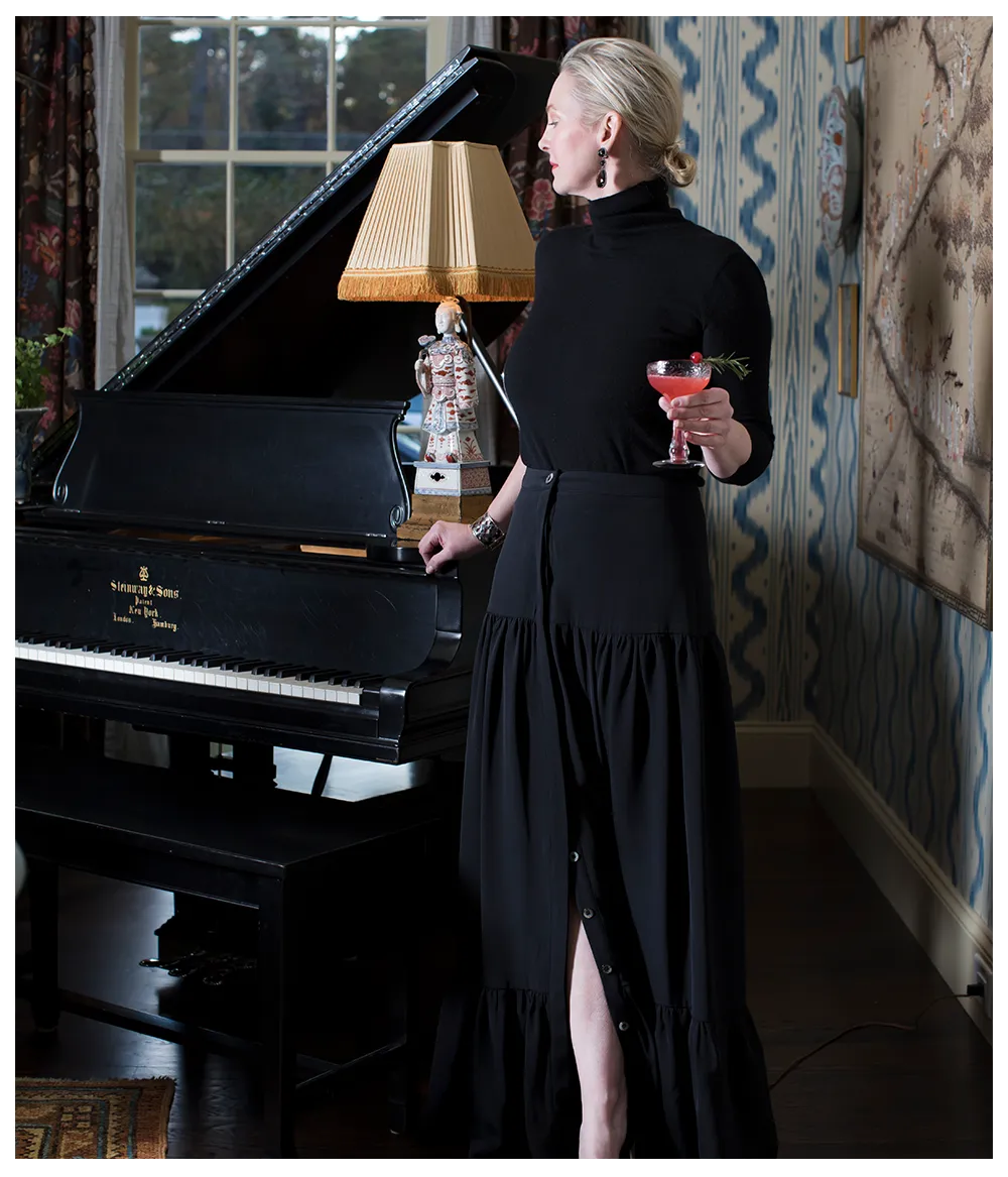 Jackie “Peasant” Skirt in Silk