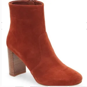 JEFFREY CAMPBELL PRIANA Bootie In Rust Suede Sz 6M
