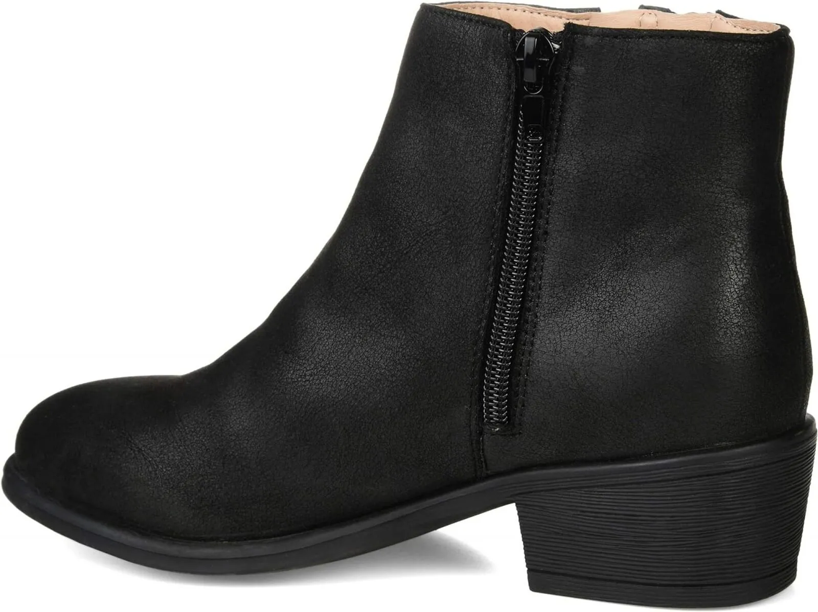 Journee Collection Womens Double Zipper Jayda Bootie JAYDA-BOOTIE Black 7.5M