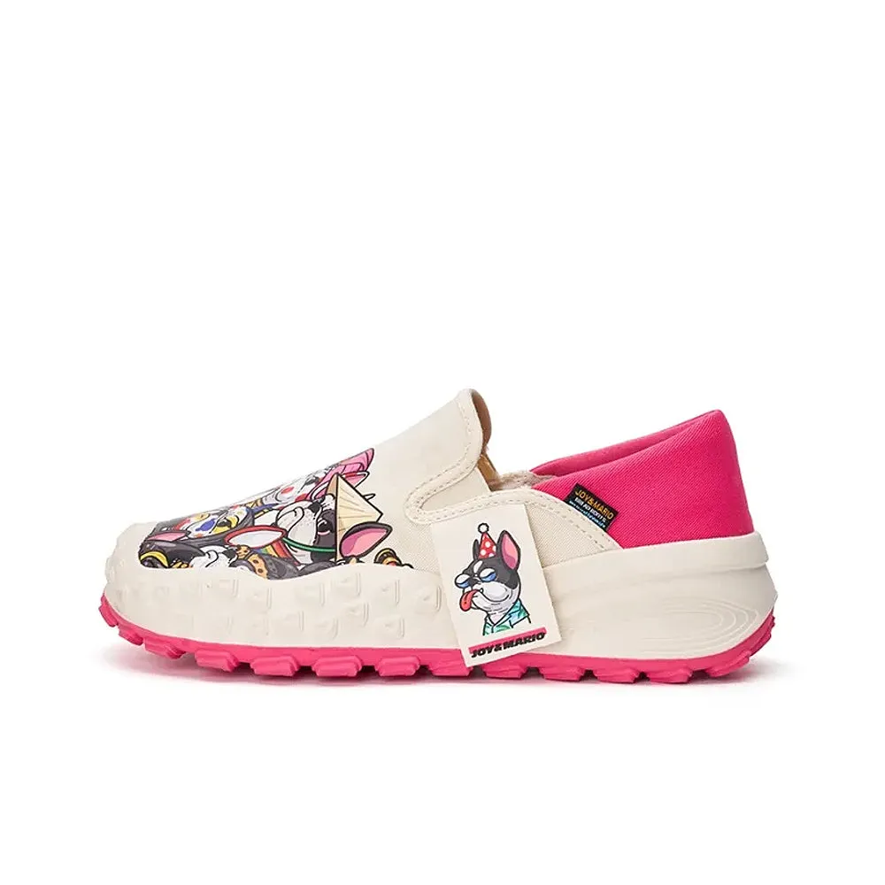 Joy & Mario Unisex Twill Printed Platform Loafers