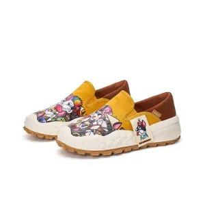 Joy & Mario Unisex Twill Printed Platform Loafers