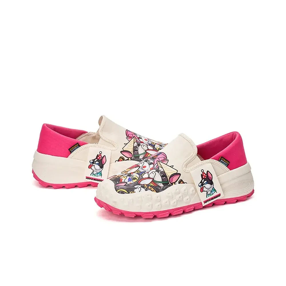 Joy & Mario Unisex Twill Printed Platform Loafers