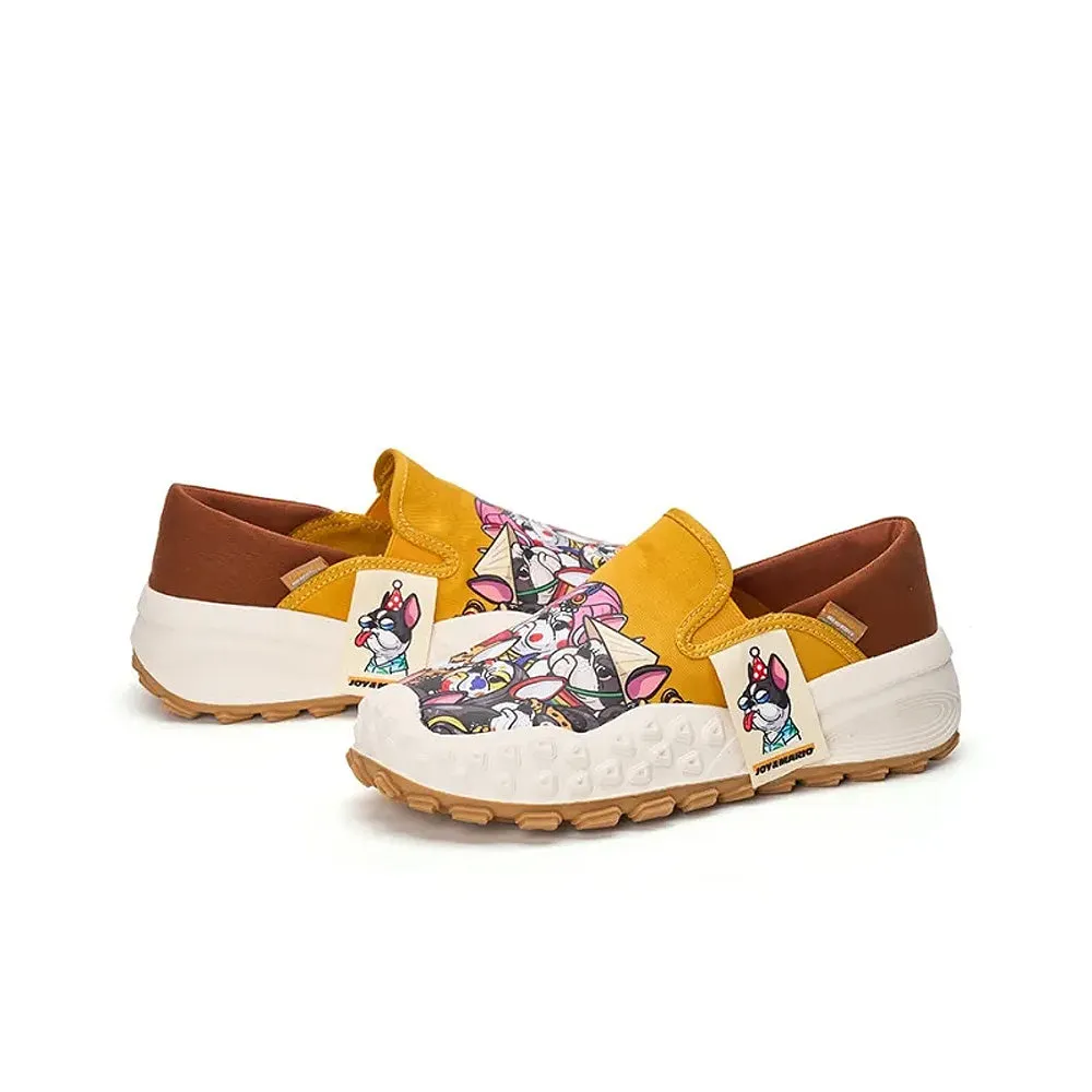 Joy & Mario Unisex Twill Printed Platform Loafers
