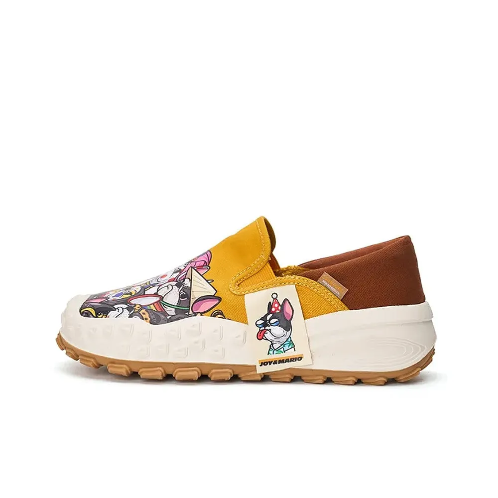 Joy & Mario Unisex Twill Printed Platform Loafers