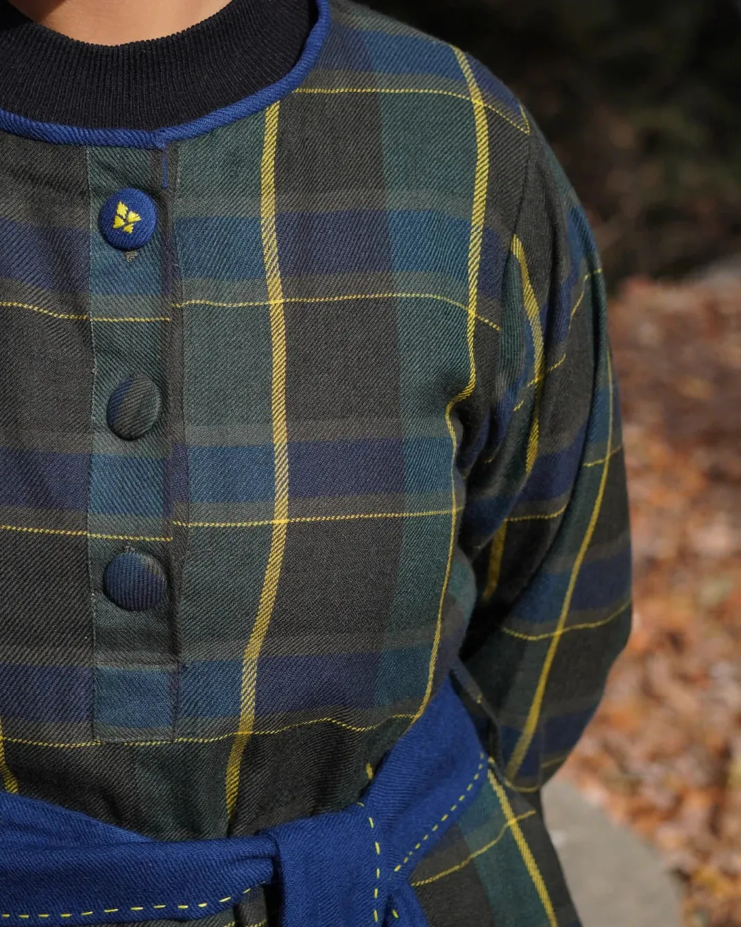 KARISH: Checkered Pattu Dress