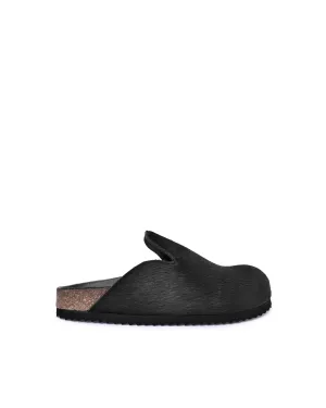 Kibo Black Pony Hair Mules