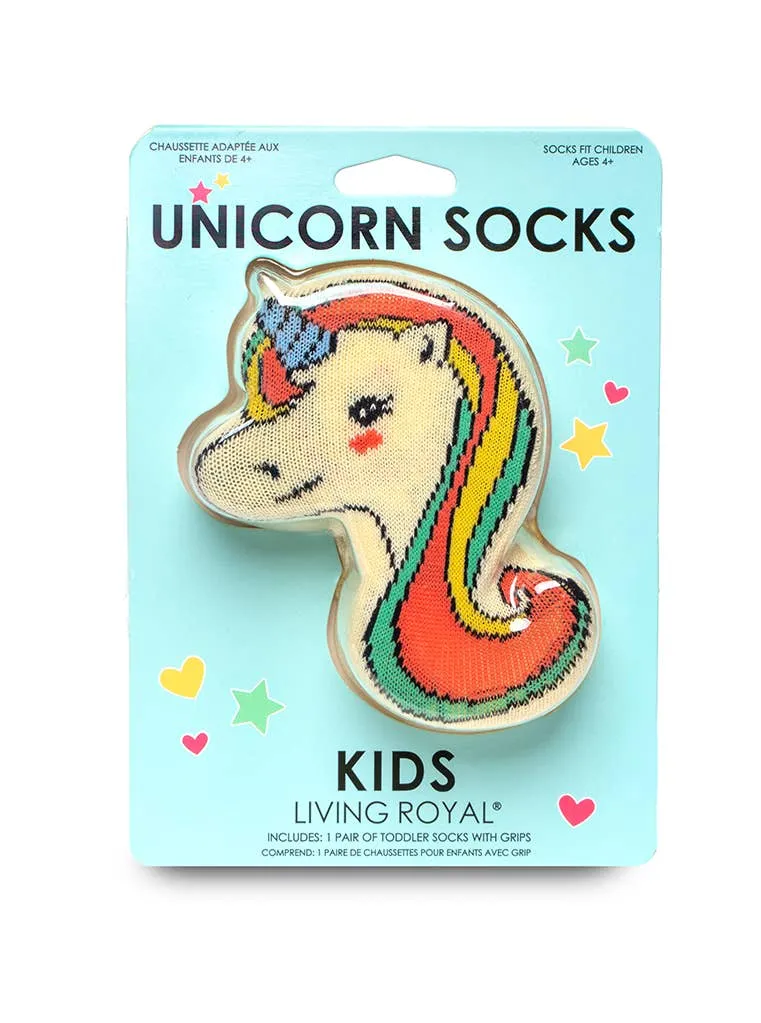 Kids unicorn 3D packaged crew socks