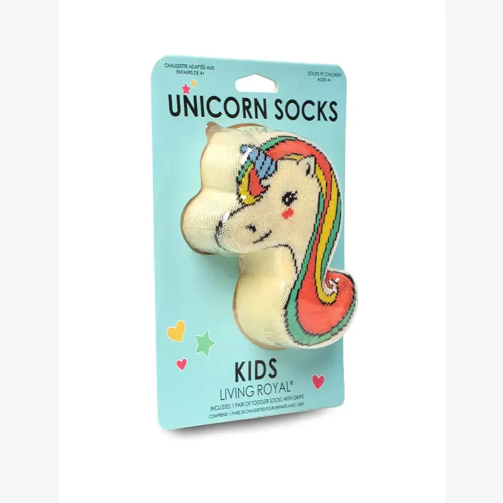 Kids unicorn 3D packaged crew socks