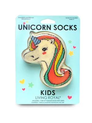 Kids unicorn 3D packaged crew socks