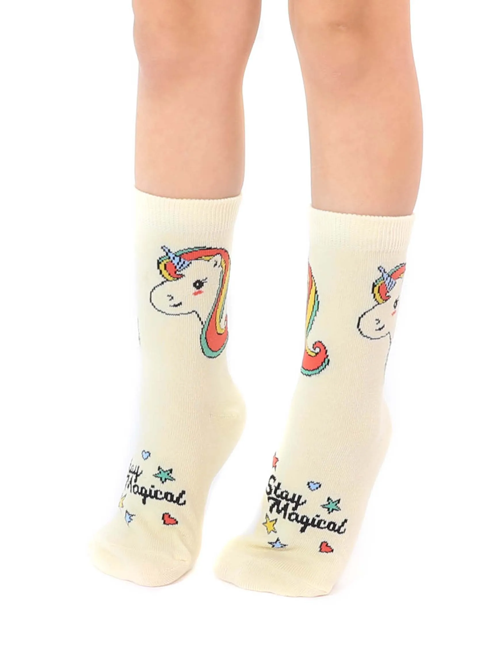 Kids unicorn 3D packaged crew socks
