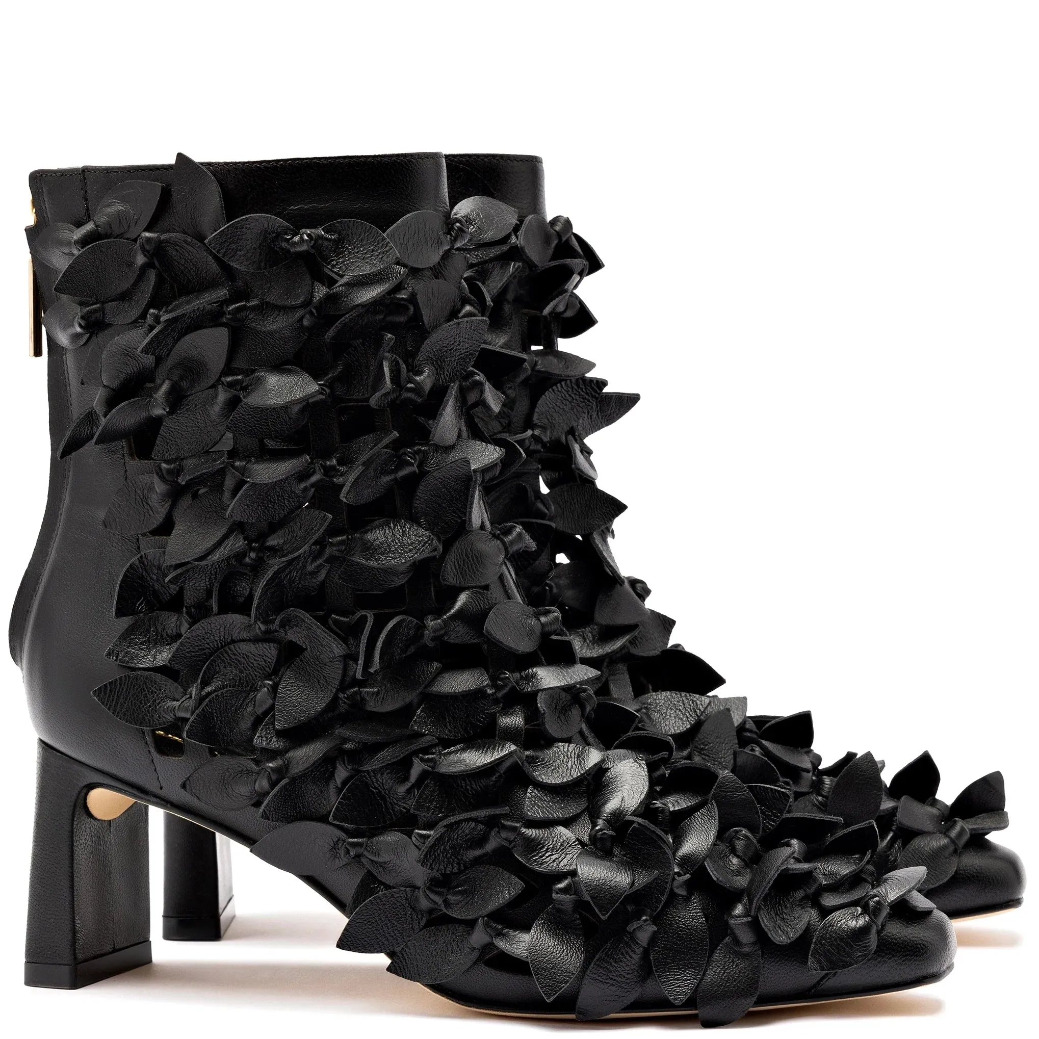Larroude x Jonathan Cohen Alexis Bootie In Black Leather