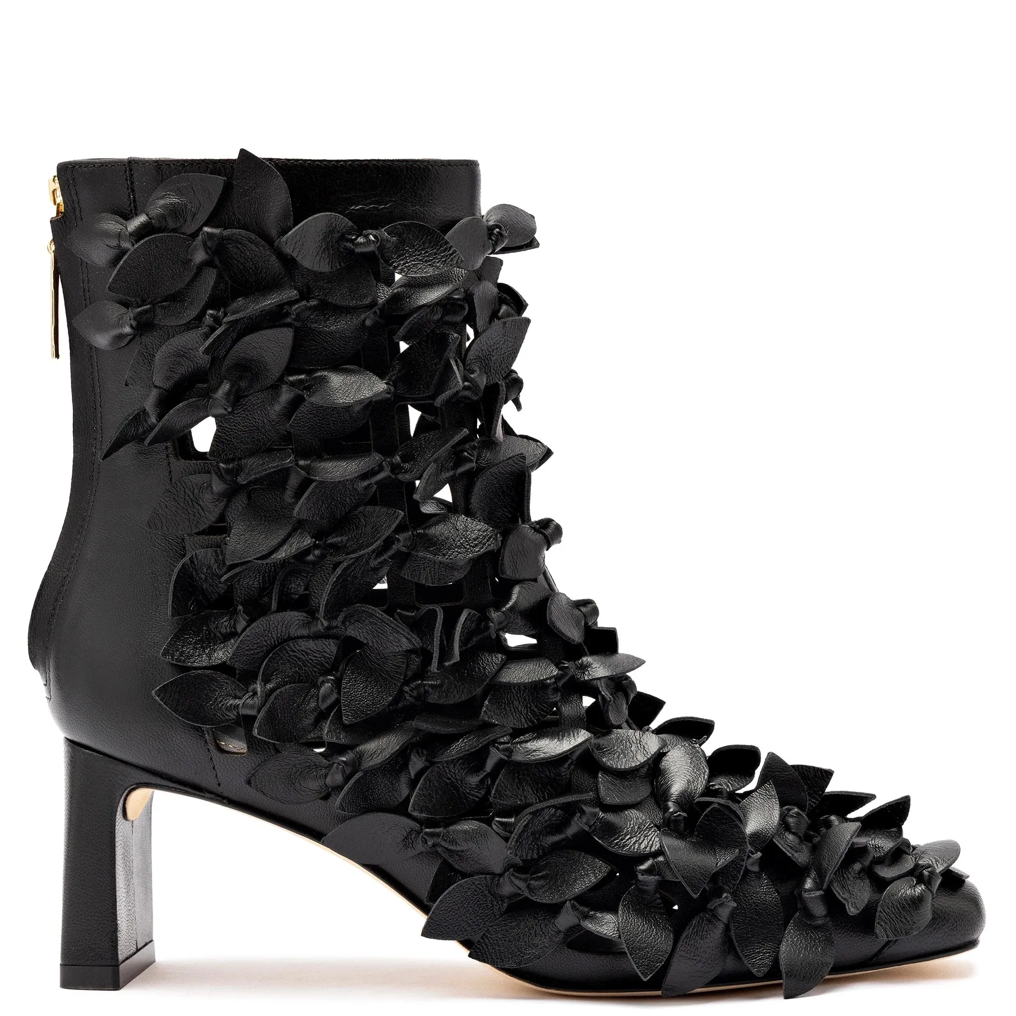 Larroude x Jonathan Cohen Alexis Bootie In Black Leather