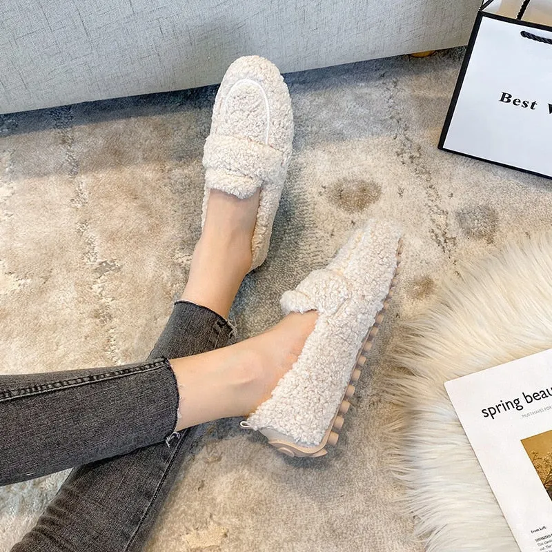 LAVINIA - STYLISH FUZZY LOAFERS