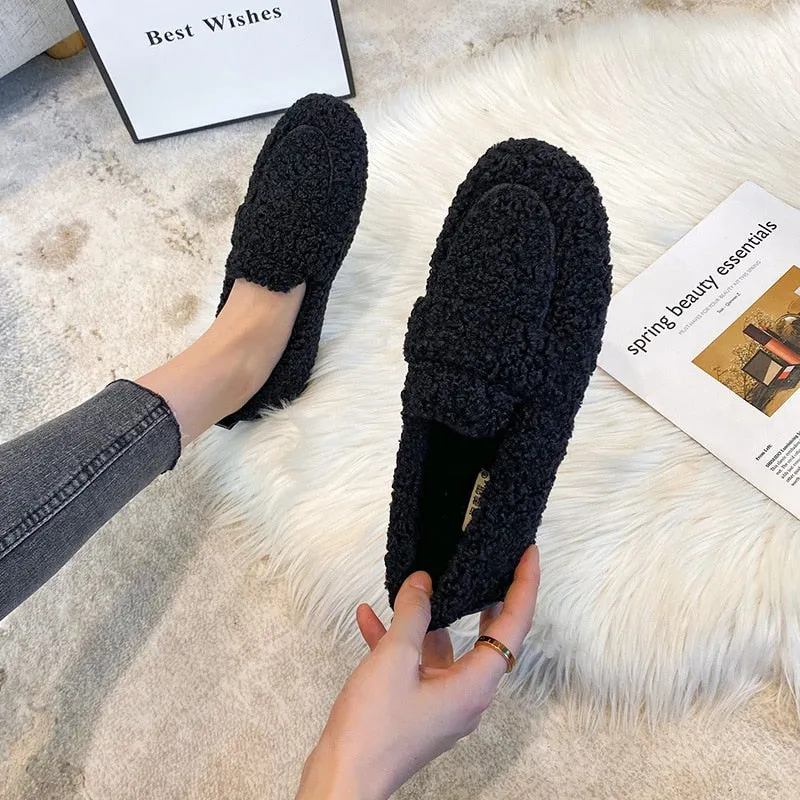 LAVINIA - STYLISH FUZZY LOAFERS