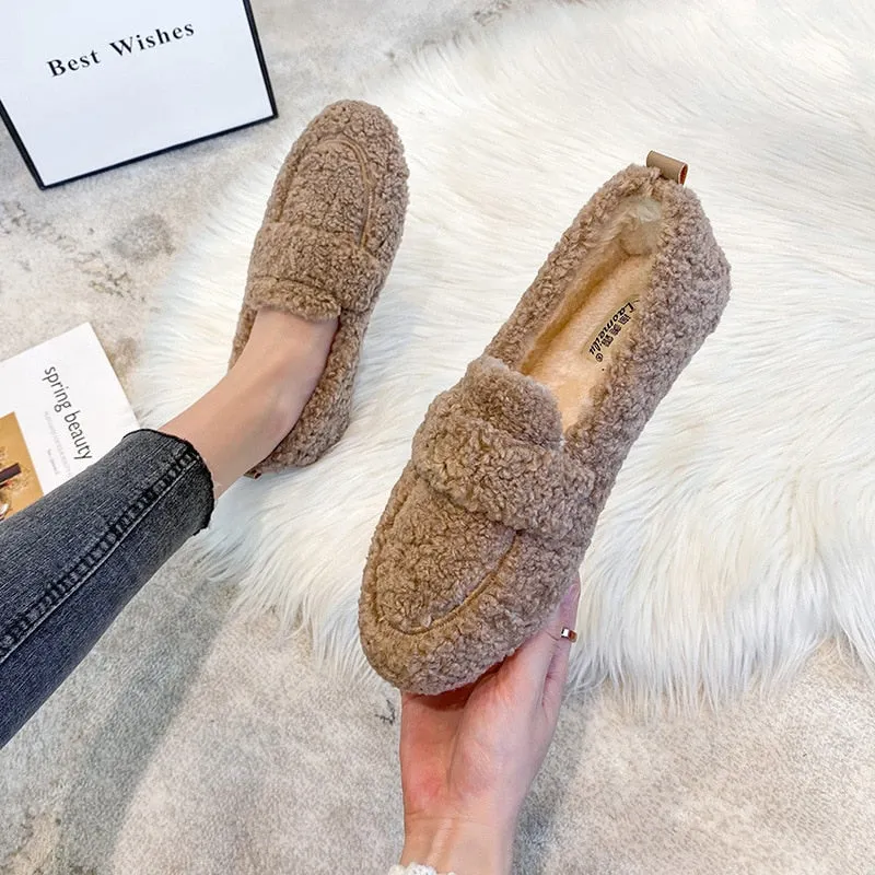 LAVINIA - STYLISH FUZZY LOAFERS