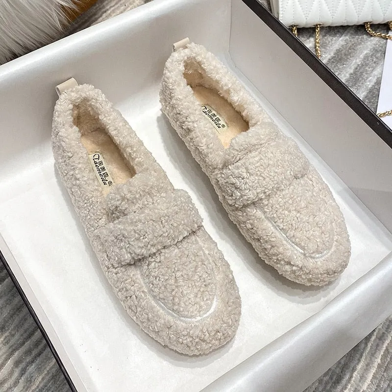 LAVINIA - STYLISH FUZZY LOAFERS