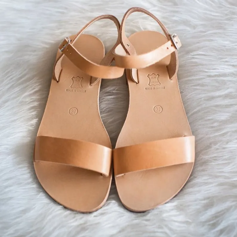 Leather vibram flex sole sandals