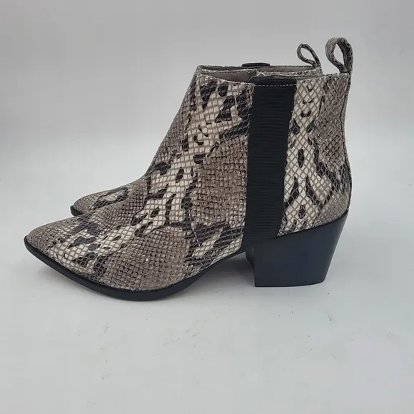 Linea Paolo Snake Print Leather Sevilla Li Bootie Size 6.5