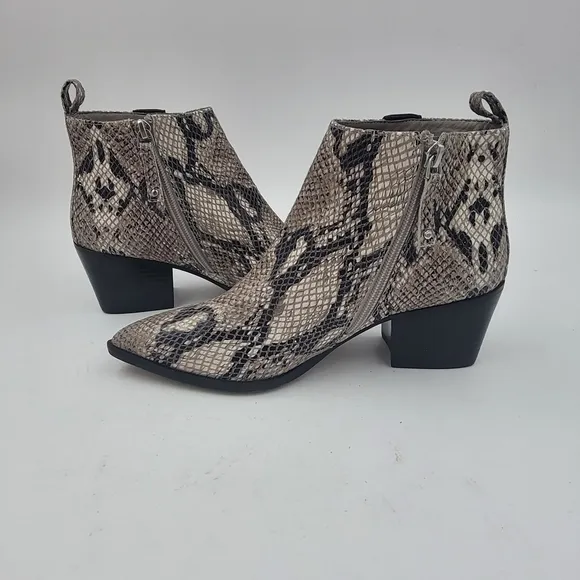 Linea Paolo Snake Print Leather Sevilla Li Bootie Size 6.5