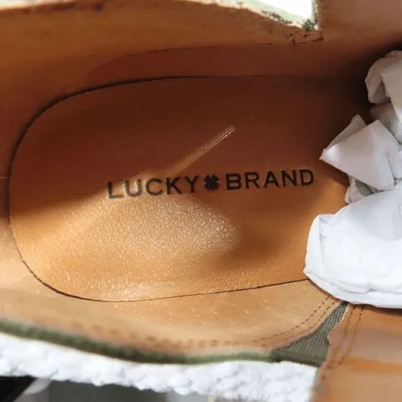 Lucky Brand Olive Branndi Heeled Leather Bootie 7.5M/38
