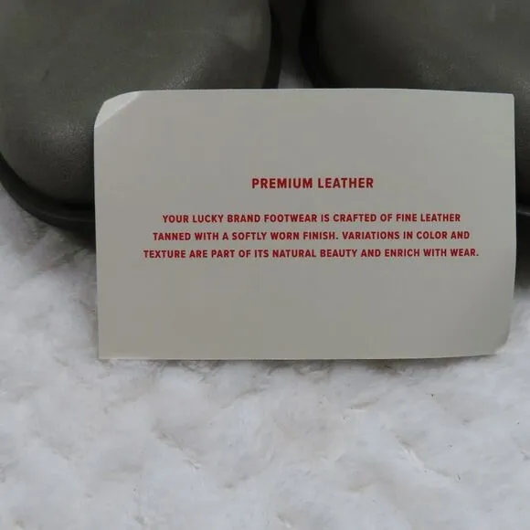 Lucky Brand Olive Branndi Heeled Leather Bootie 7.5M/38