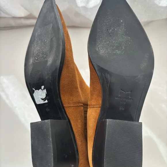Marc Fisher  Ulora Bootie, Brown Suede,  Sz 9M