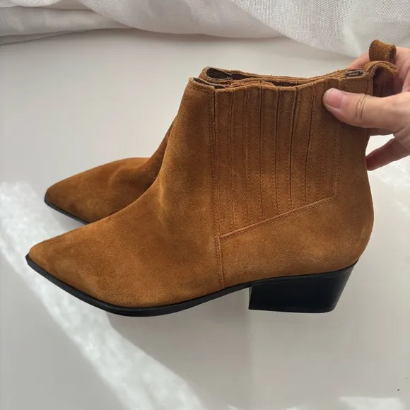 Marc Fisher  Ulora Bootie, Brown Suede,  Sz 9M