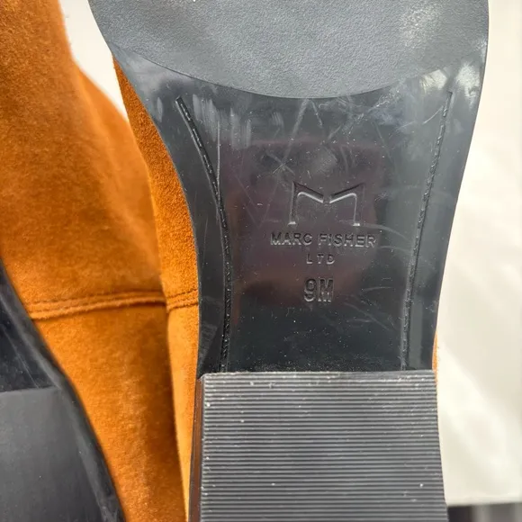 Marc Fisher  Ulora Bootie, Brown Suede,  Sz 9M