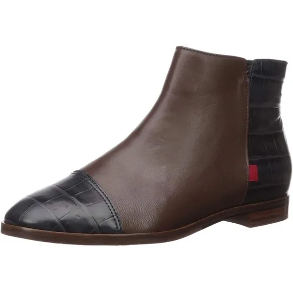 Marc Joseph New York Women's Leather Made in Brazil Ankle Zip Up Bootie Boot New
