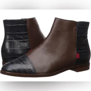 Marc Joseph New York Women's Leather Made in Brazil Ankle Zip Up Bootie Boot New